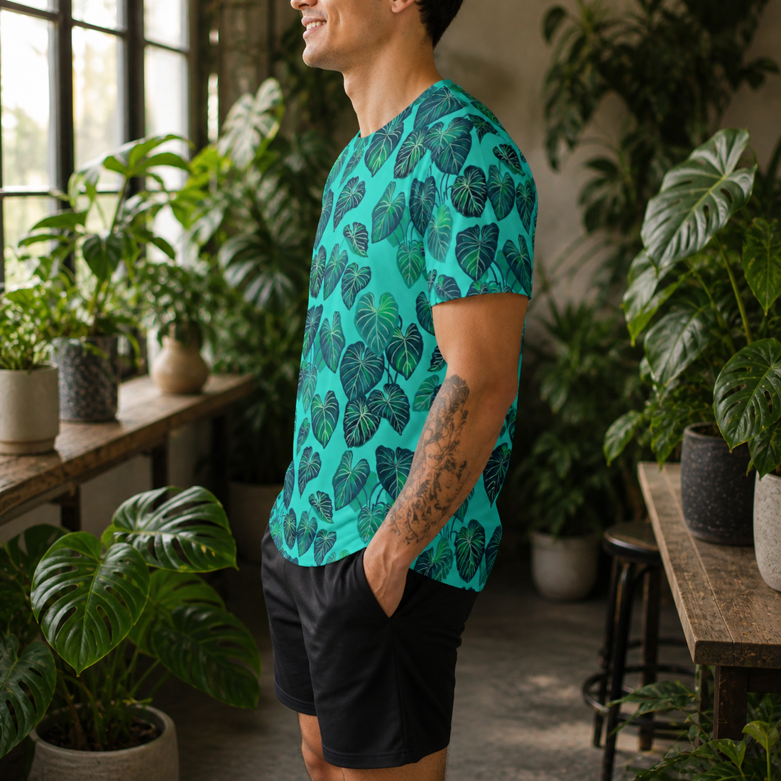 Philodendron gloriosum - Men's Athletic T-shirt