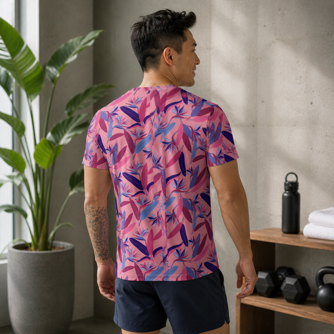 Strelitzia nicolai – Men’s Athletic T-Shirt