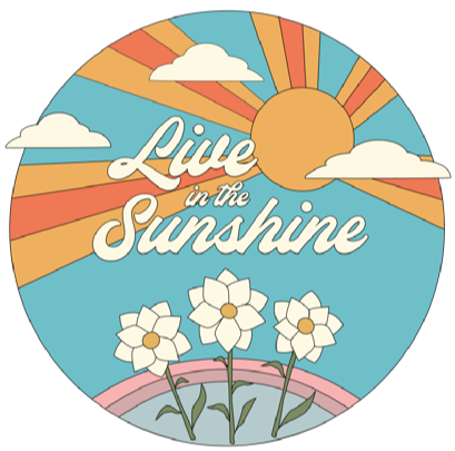 Live in the Sunshine - stickers (orange)