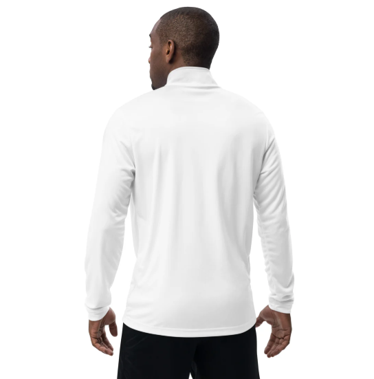 Pistils & Pollen - Quarter zip pullover (blue on white)