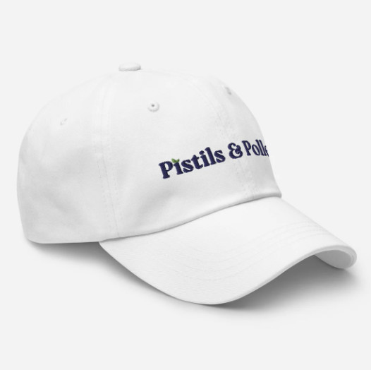 Pistils & Pollen - Cotton Hat (blue on white)