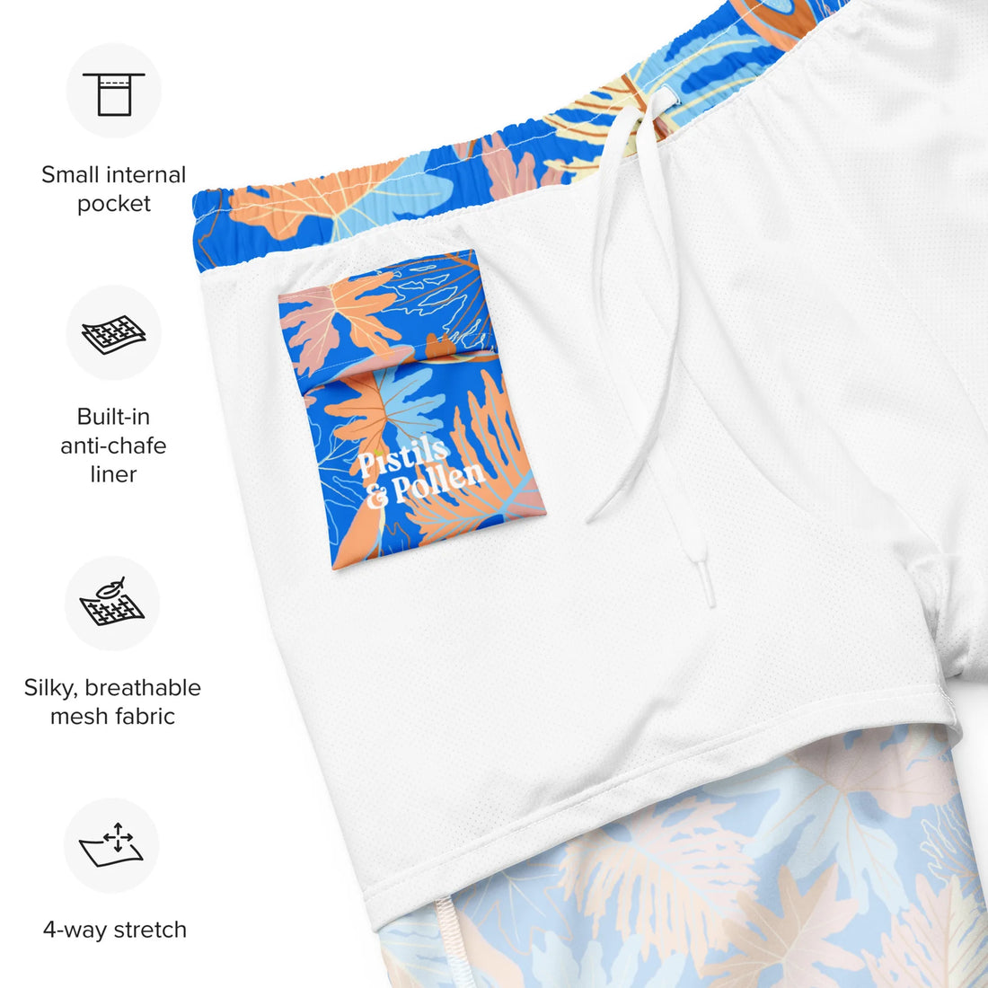 Thaumatophyllum bipinnatifidum – Men’s Swim Trunks